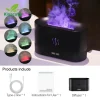 Kinscoter Aroma Diffuser Air Humidifier Ultrasonic Cool Mist Maker Fogger Led Essential Oil Flame Lamp Difusor - 180ml Black Pro