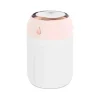 Mini USB Portable Air Humidifier, Aroma Diffuser, LED Cool Light, Mist for Room, Home, Car, Plant Purifier, 330ml ﻿ - pink