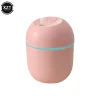 Portable Mini 220ML Air Humidifier USB Humidificador for Home Car Office with LED Night Lamp Freshner - pink