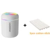 180ML Mini Air Humidifier USB Electric Aroma Diffuser Essential Oil Purifier Aromatherapy Mist Maker Lights For Car Home Bedroom - White 5 filters